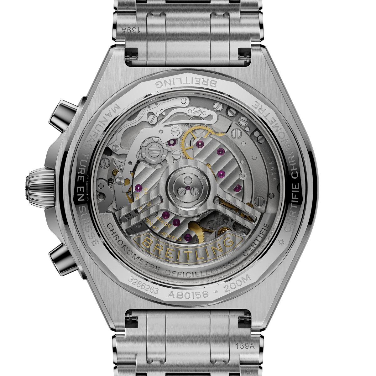 Breitling Chronomat B01 Chronograph 42 Watch with Green Panda Dial