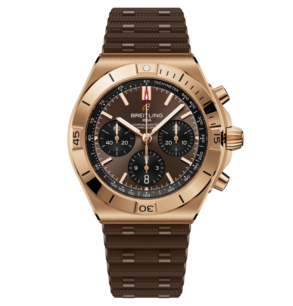 Breitling Chronomat B01 Chronograph 42 Watch with Chocolate Panda Dial