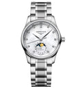 Longines Master Moonphase 34mm Watch with Mother-of-Pearl Dial