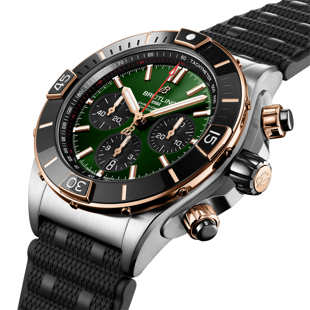 Breitling Super Chronomat B01 44 Watch with Rubber Strap