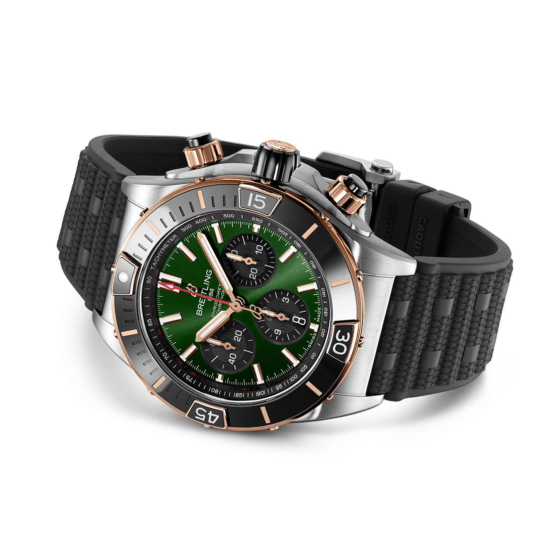 Breitling Super Chronomat B01 44 Watch with Rubber Strap