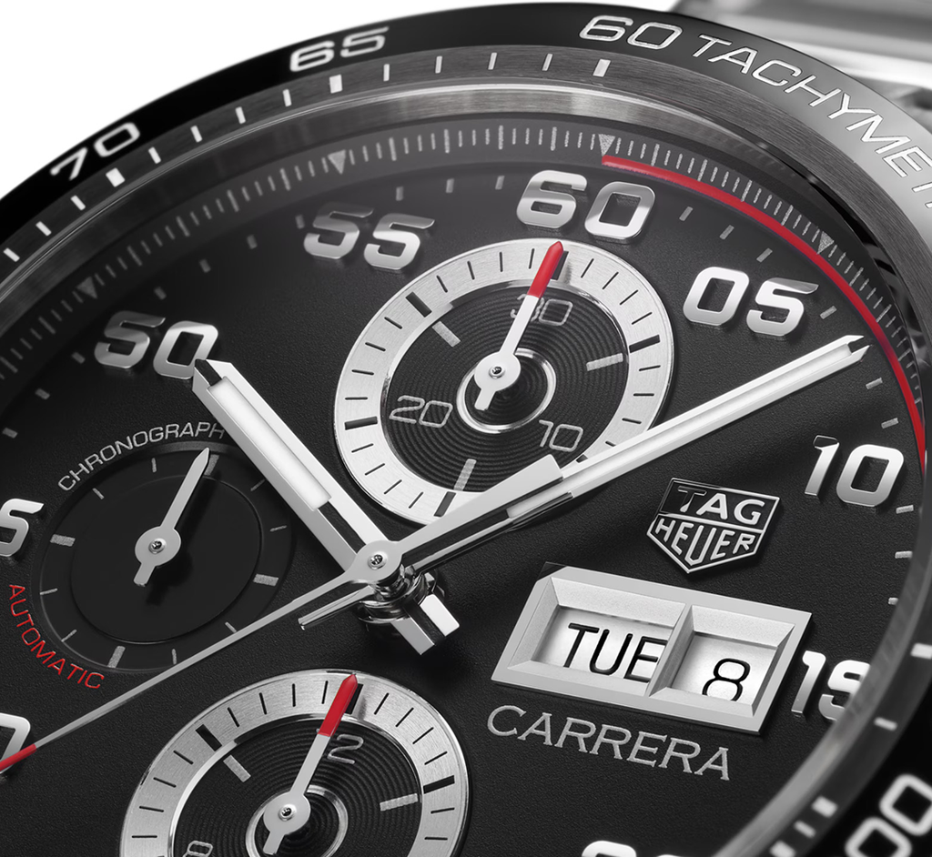 TAG Heuer Carrera Chronograph Watch with Black Dial