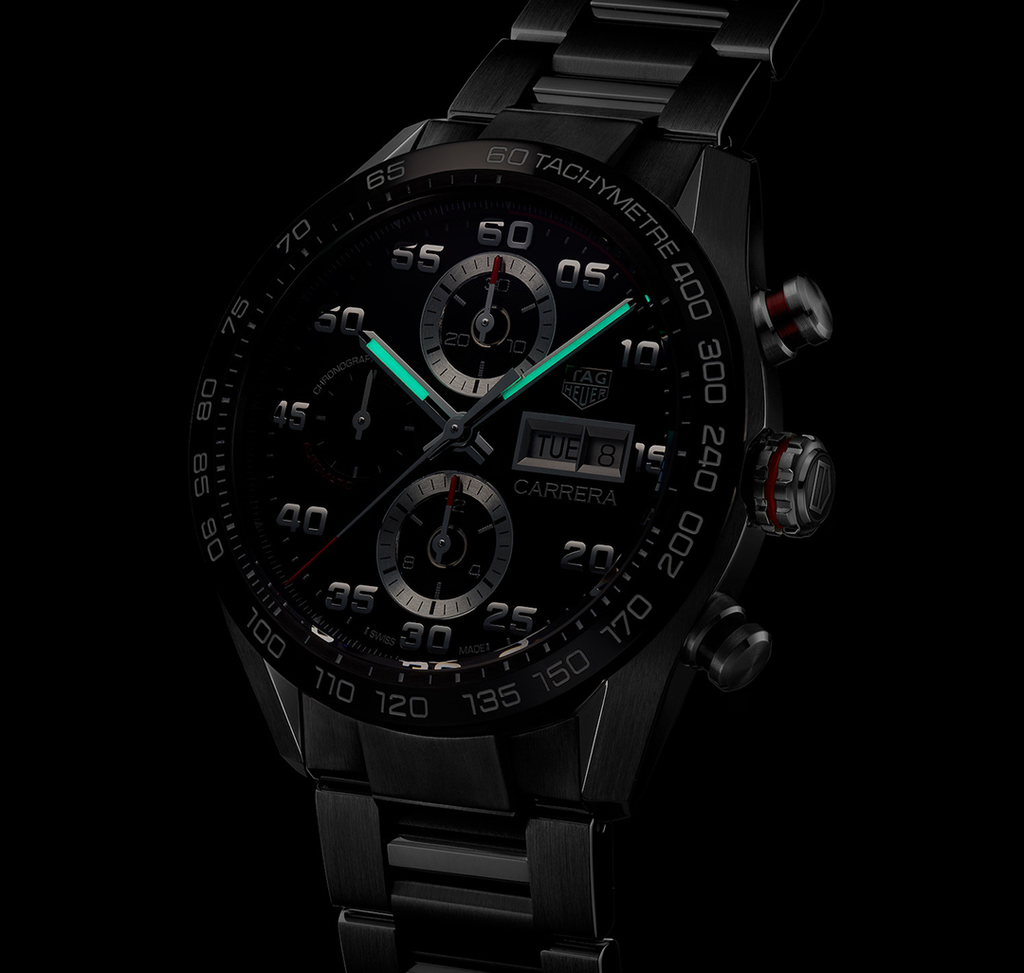TAG Heuer Carrera Chronograph Watch with Black Dial