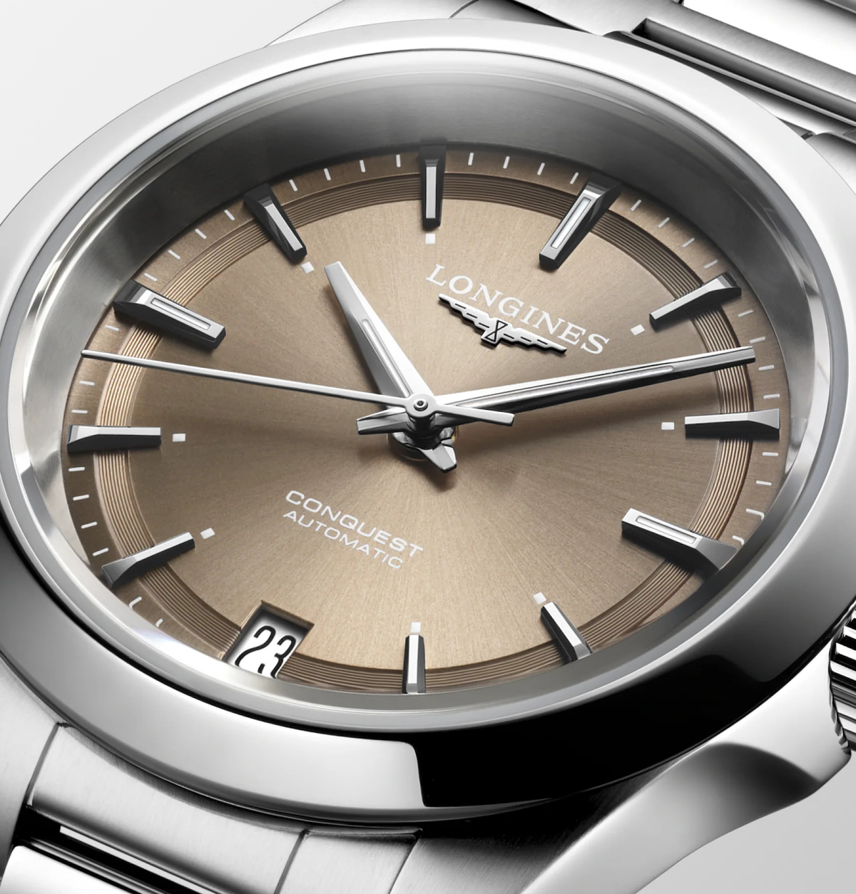 Longines Conquest 34mm Watch with Bronze Dial