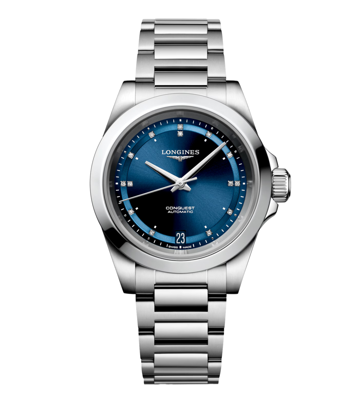 Longines Conquest 34mm Watch with Diamonds