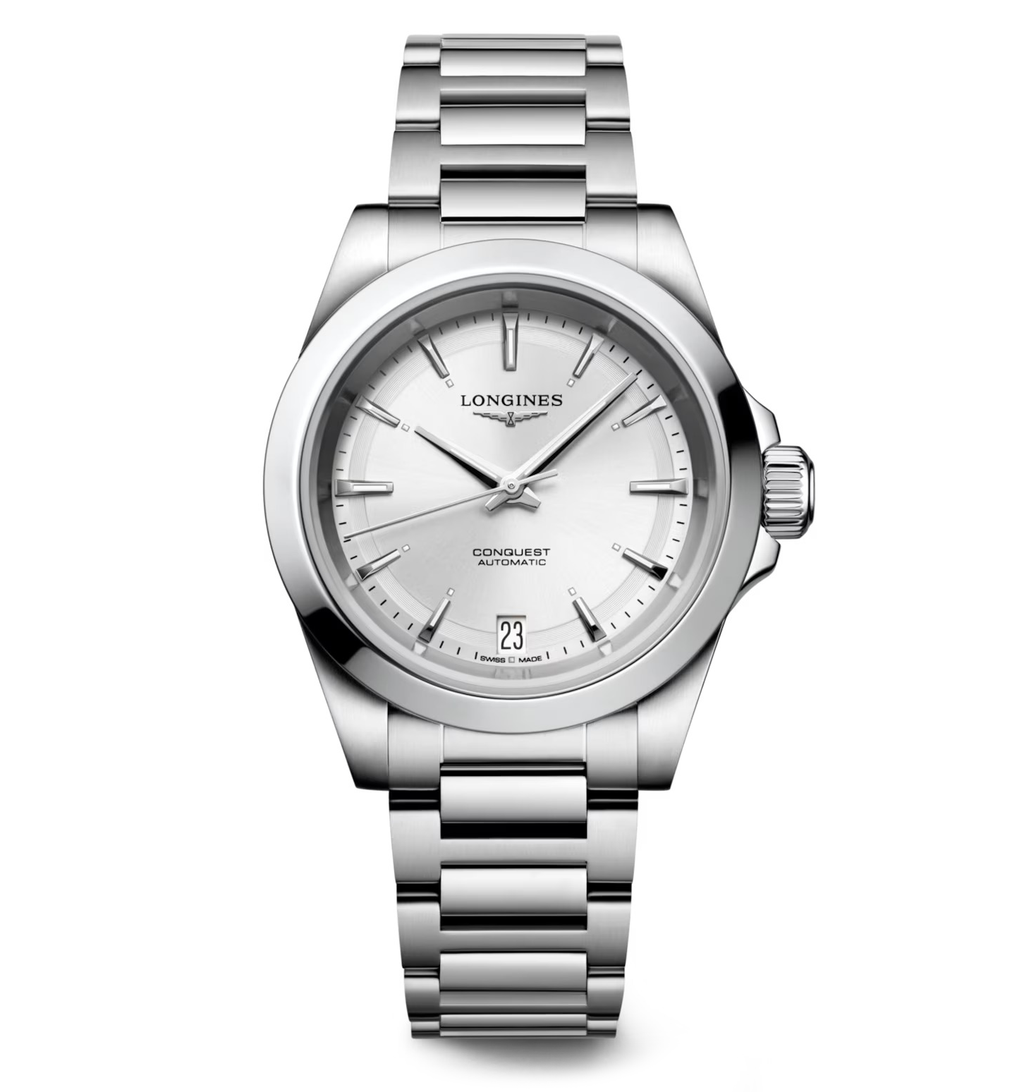 Longines Conquest 34mm Watch with Stainless Steel Bracelet