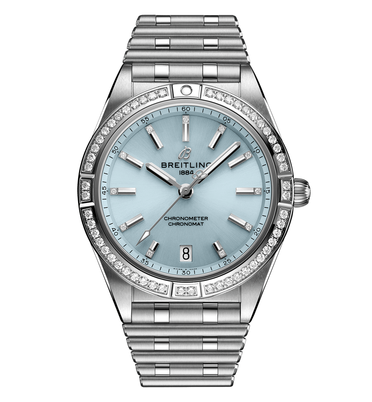Breitling Chronomat Automatic 36 Watch with Stainless Steel & 18K White Gold Bracelet