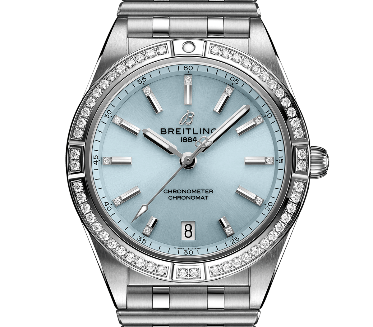 Breitling Chronomat Automatic 36 Watch with Stainless Steel & 18K White Gold Bracelet