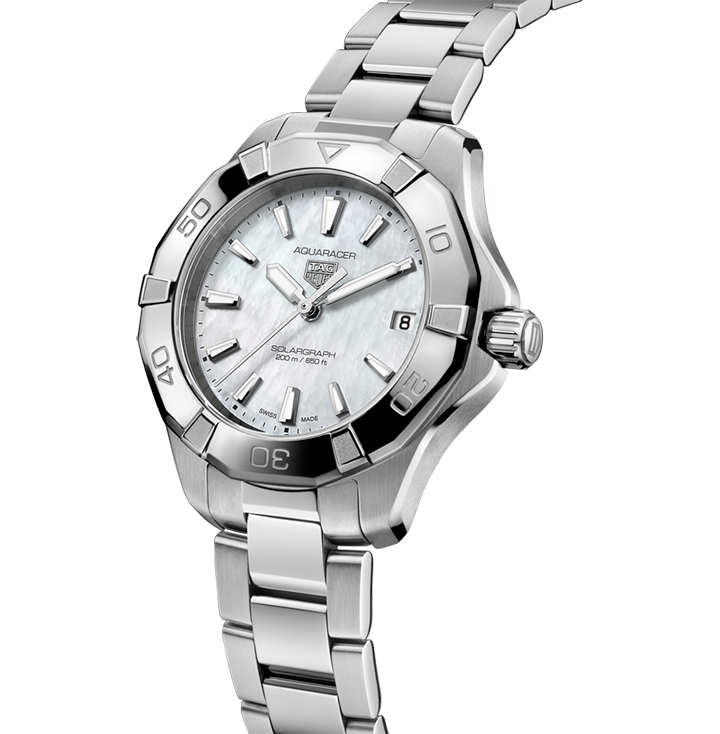 TAG Heuer Aquaracer Professional 200 Solargraph Watch with Mother of Pearl Dial