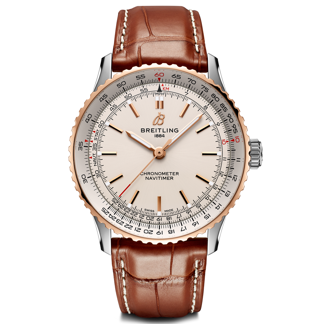 Breitling Navitimer Automatic 41 Watch with Brown Leather Strap