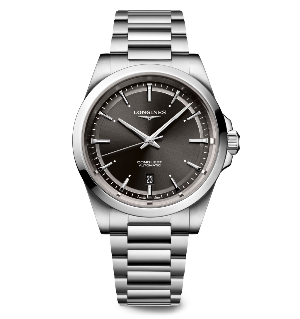Longines Conquest 41mm Watch with Black Dial
