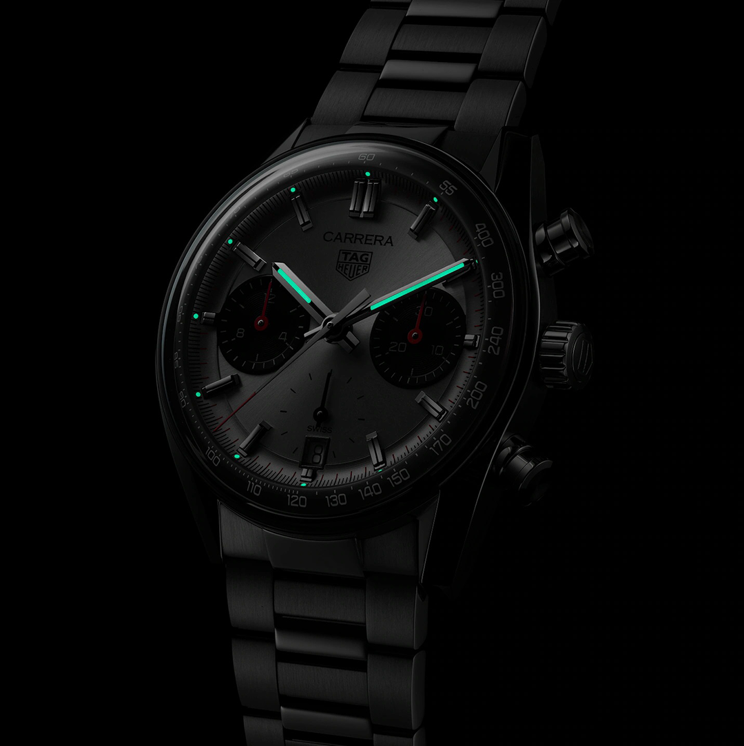 TAG Heuer Carrera Chronograph Watch with Stainless Steel Bracelet