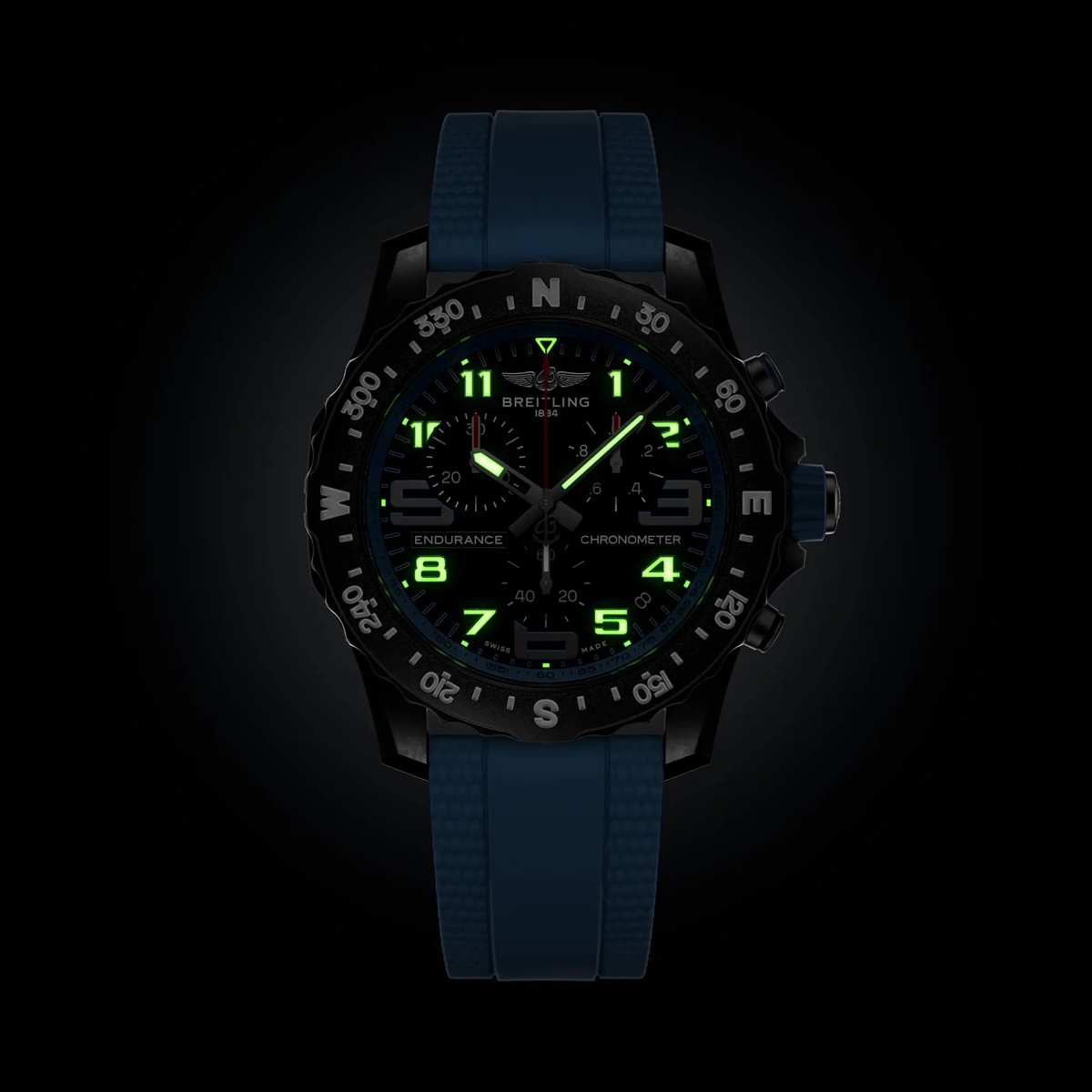 Breitling Endurance Pro 44 Watch with Light Blue Strap