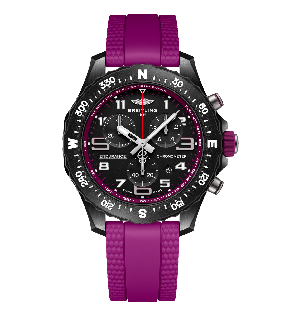 Breitling Endurance Pro 38 Watch with Purple Strap