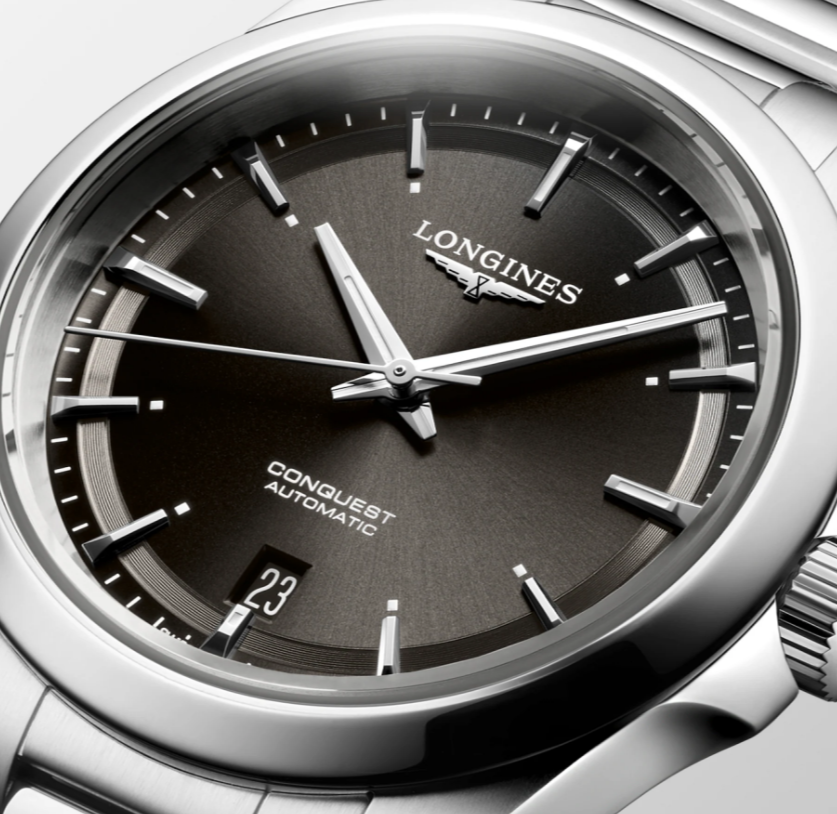 Longines Conquest 38mm Watch with Black Dial