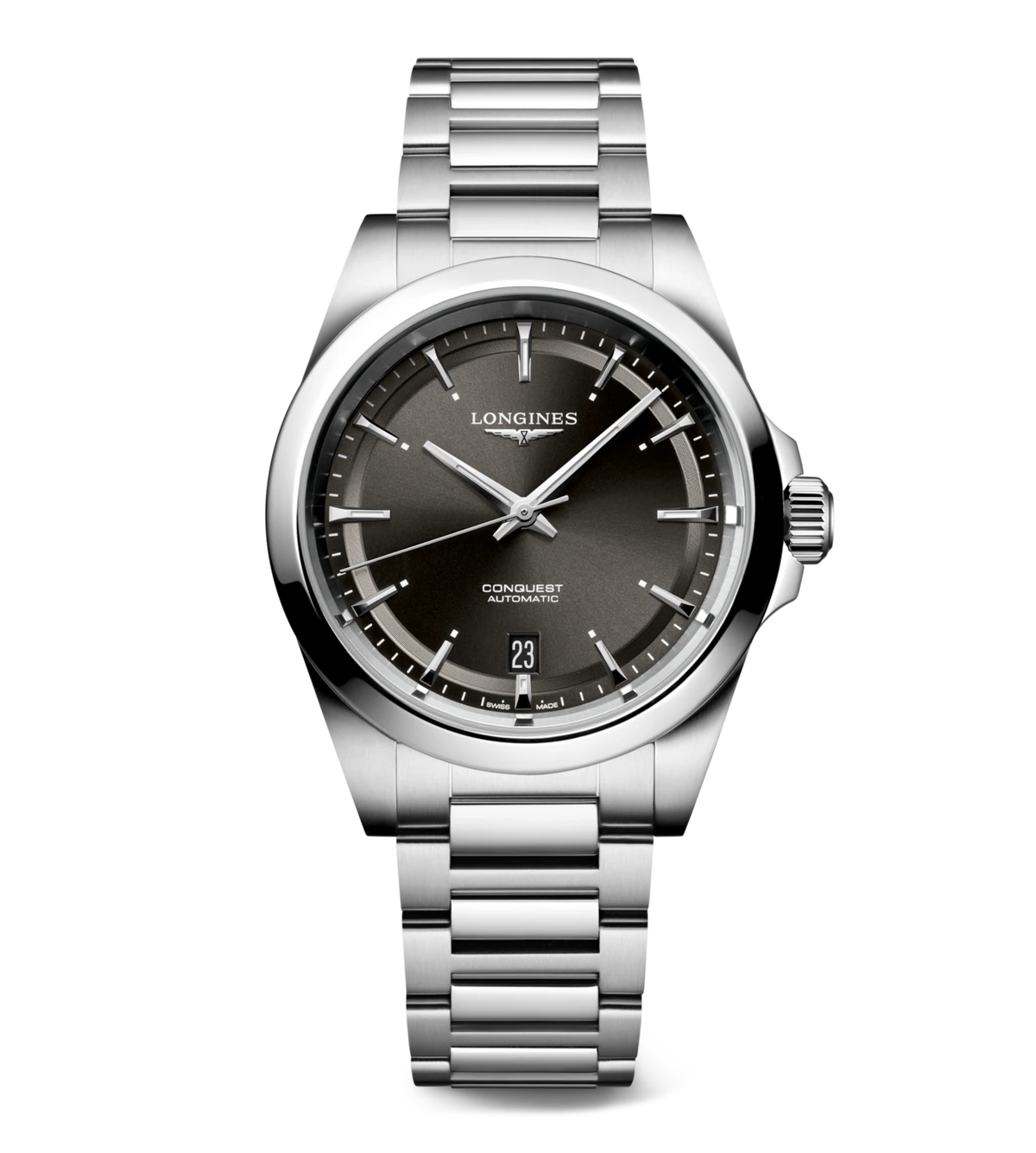 Longines Conquest 38mm Watch with Black Dial