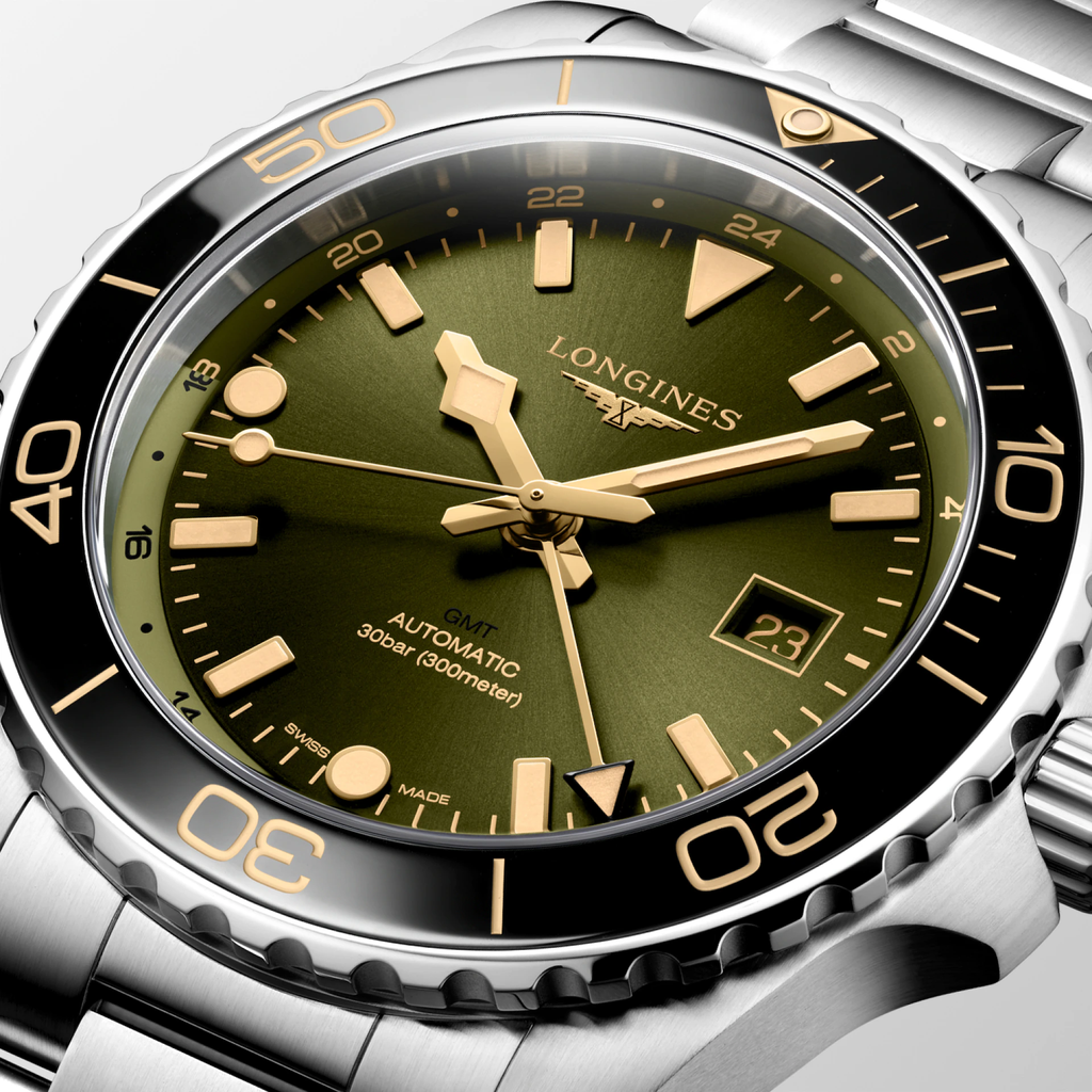 Longines Hydroconquest 43mm Watch with Green Dial