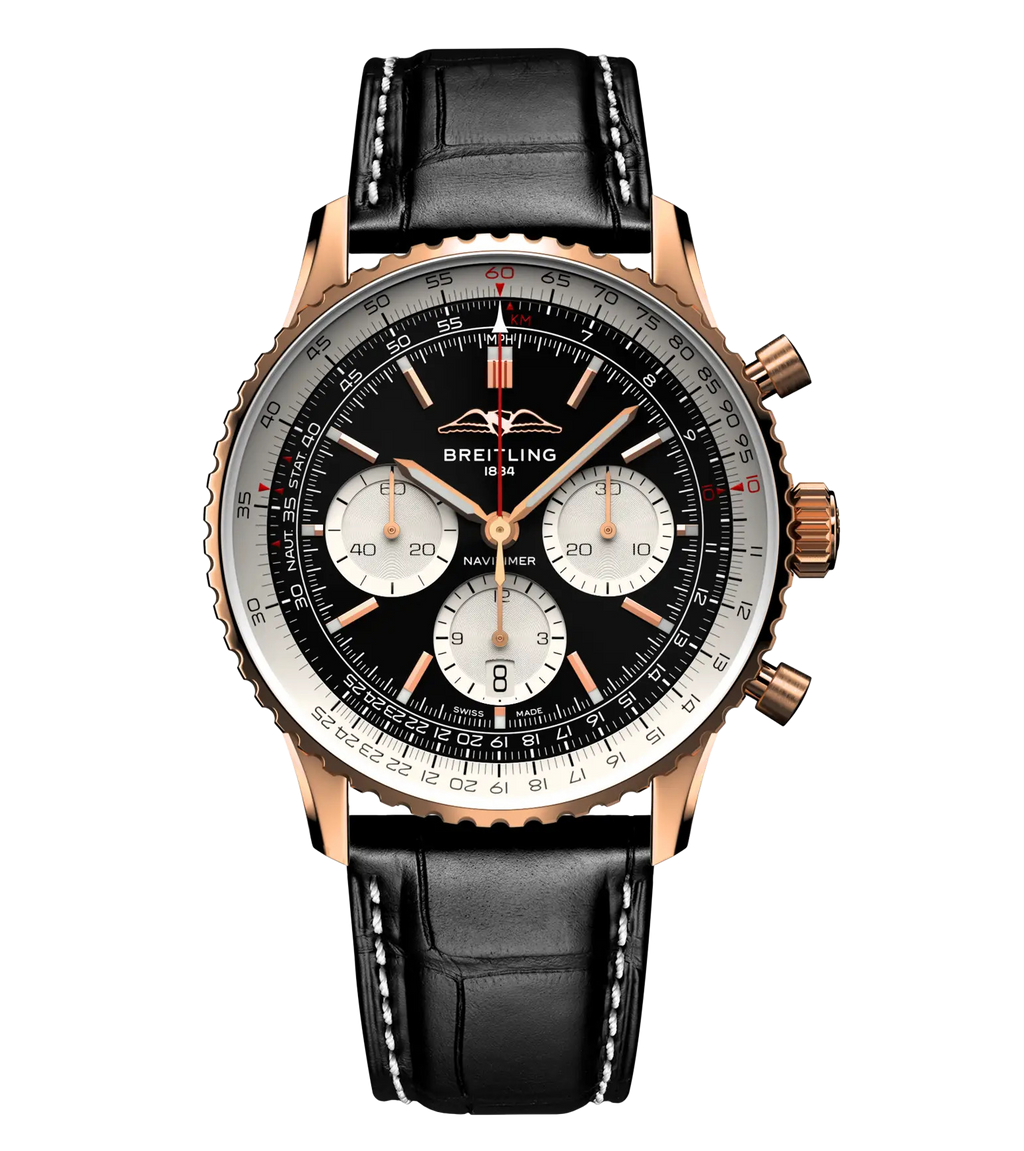 Breitling Navitimer B01 Chronograph 43 Watch with Black Dial