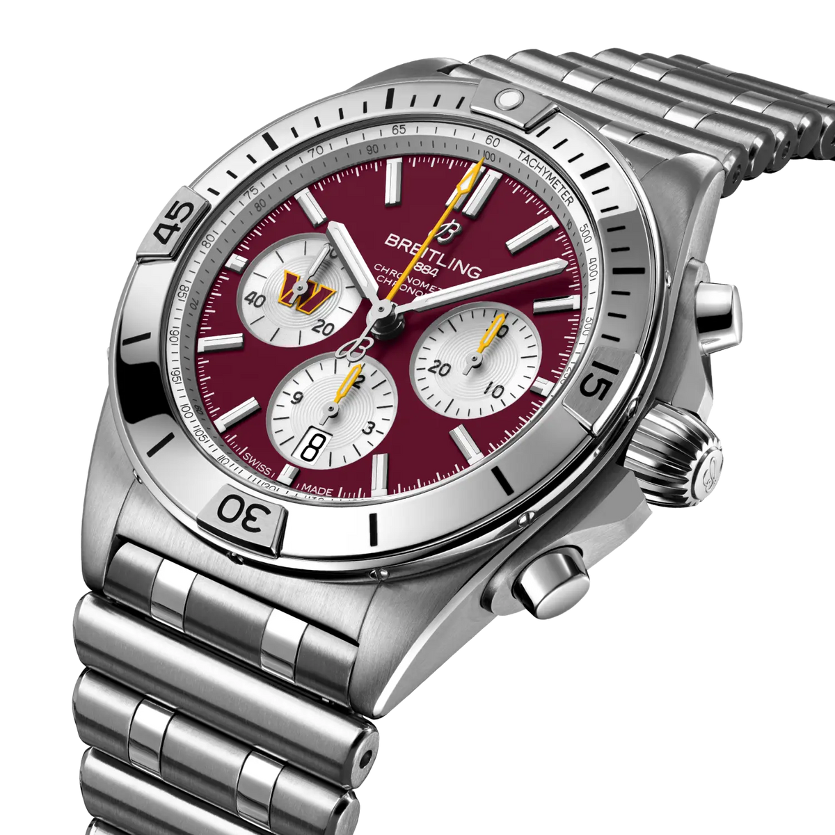 Breitling Chronomat B01 42 NFL Washington Commanders Edition with Stainless Steel Bracelet