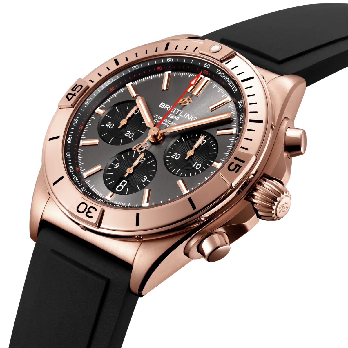 Breitling Chronomat B01 42 Watch with Black Rubber Strap