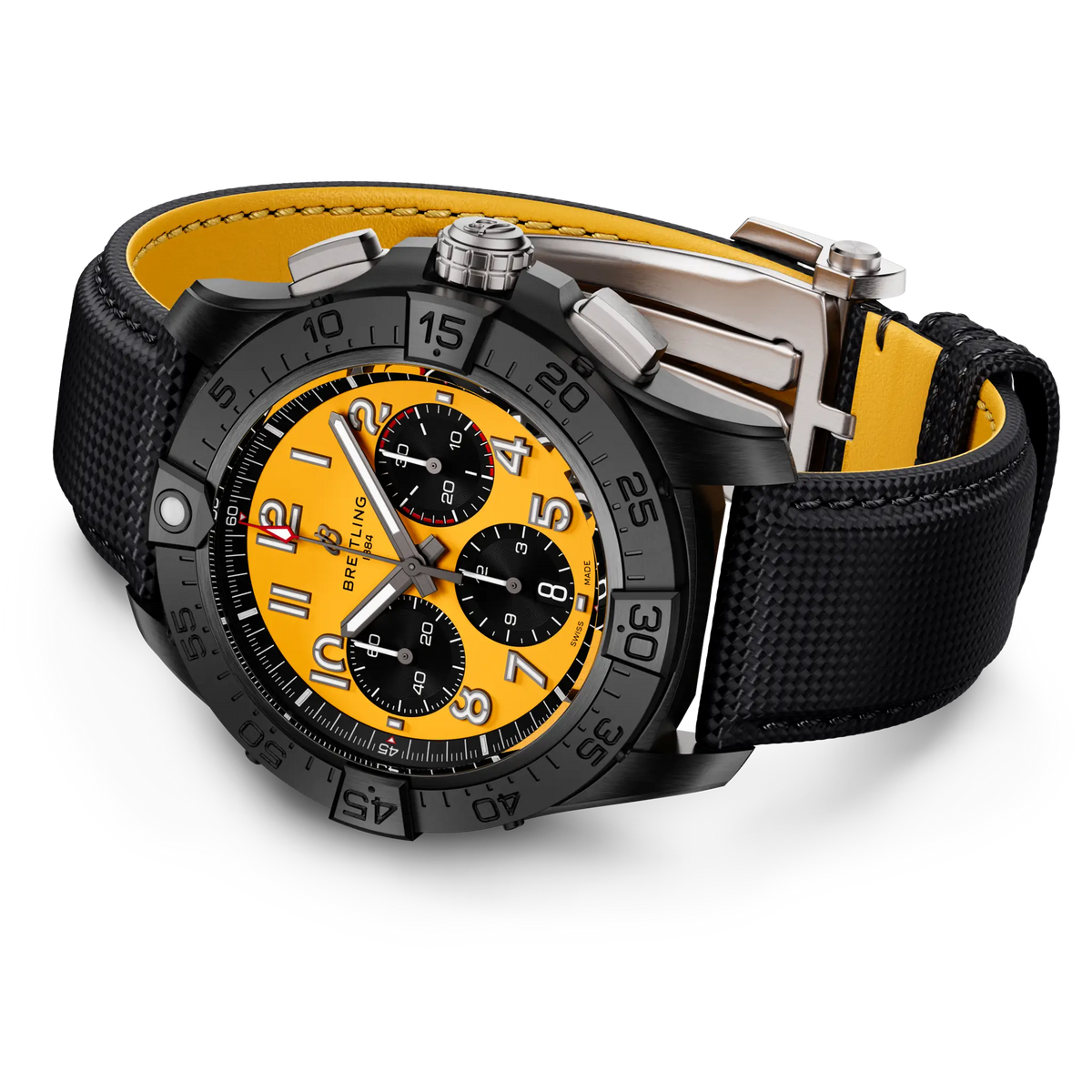 Breitling Avenger B01 Chronograph 44 Night Mission Watch with Black Strap