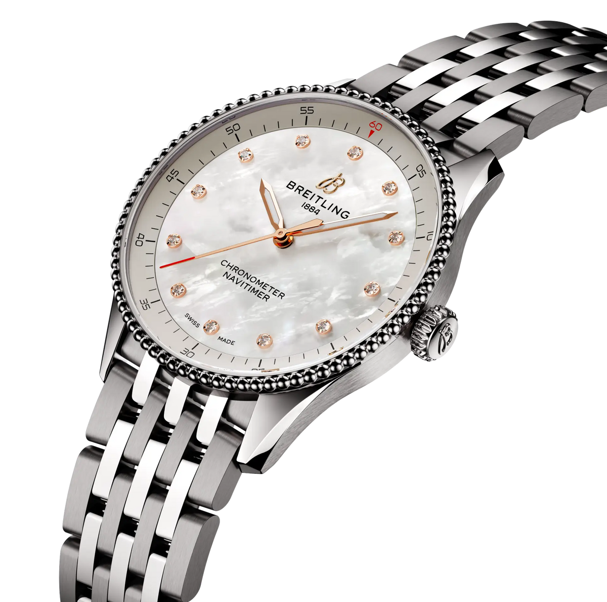 Breitling Navitimer 32 Watch with Mother of Pearl Dial