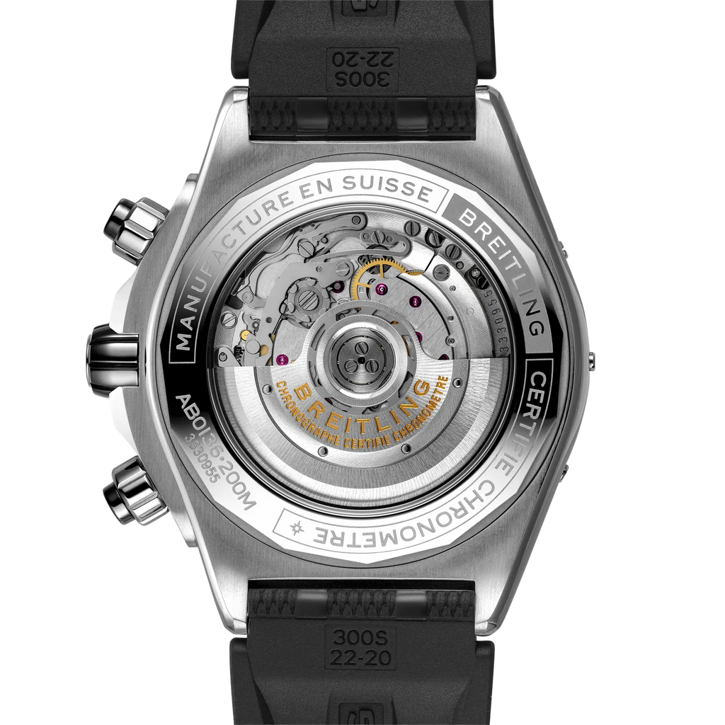Breitling Super Chronomat B01 44 Watch with Black Rubber Strap