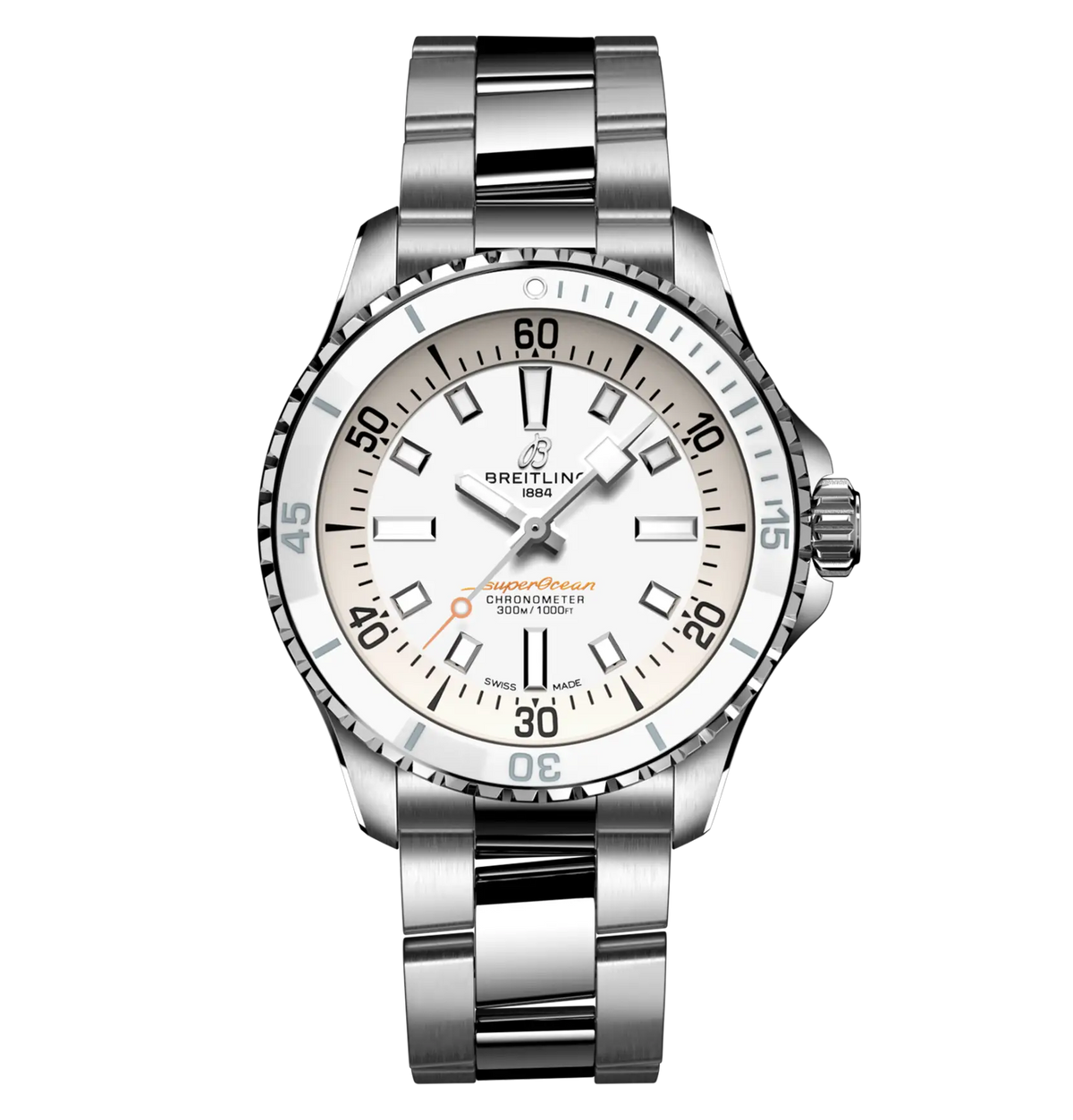 Breitling Superocean Automatic 36 Watch with White Dial