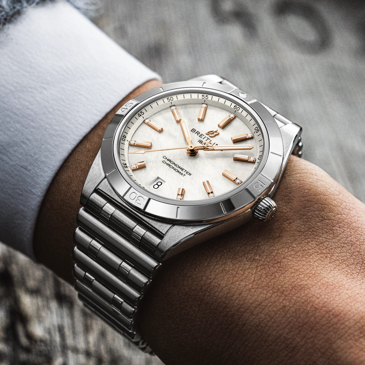 Breitling Chronomat Automatic 36 Watch with Diamonds