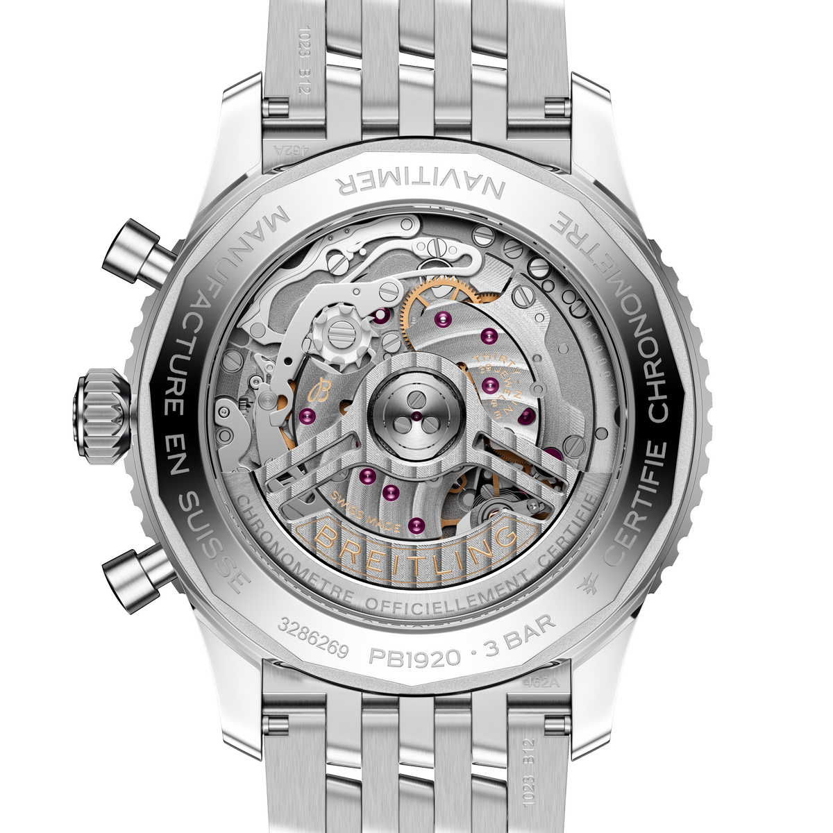 Breitling Navitimer B19 Chronograph 43 Perpetual Calendar Watch with Stainless Steel Bracelet