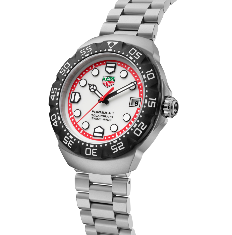 TAG Heuer Formula 1 Solargraph Watch with White Dial