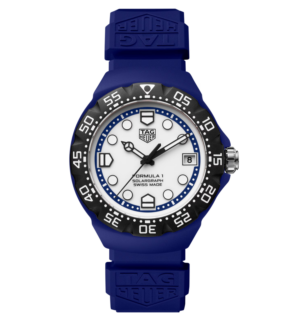 TAG Heuer Formula 1 Solargraph Watch with Blue Rubber Strap, Limited Edition