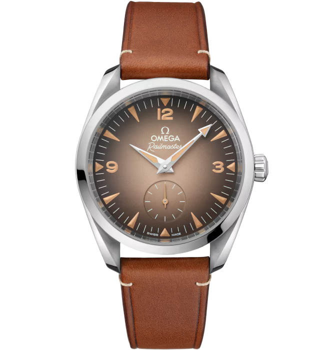 OMEGA Seamaster Railmaster, 38mm with Brown Leather Strap
