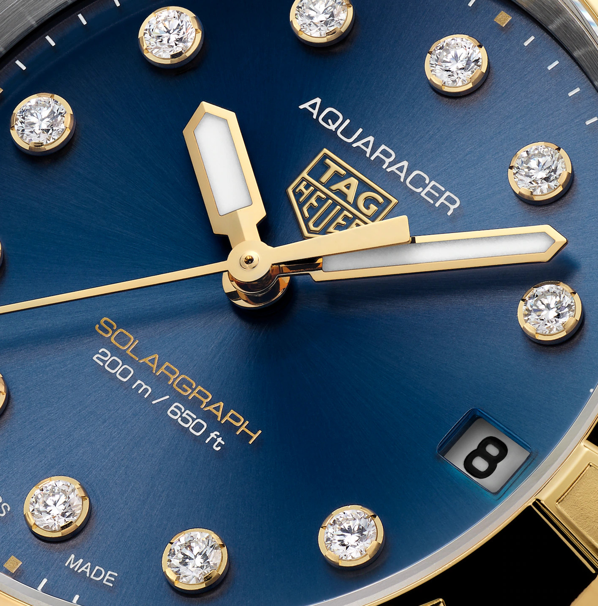 TAG Heuer Aquaracer Professional 200 Solargraph Watch with Diamonds