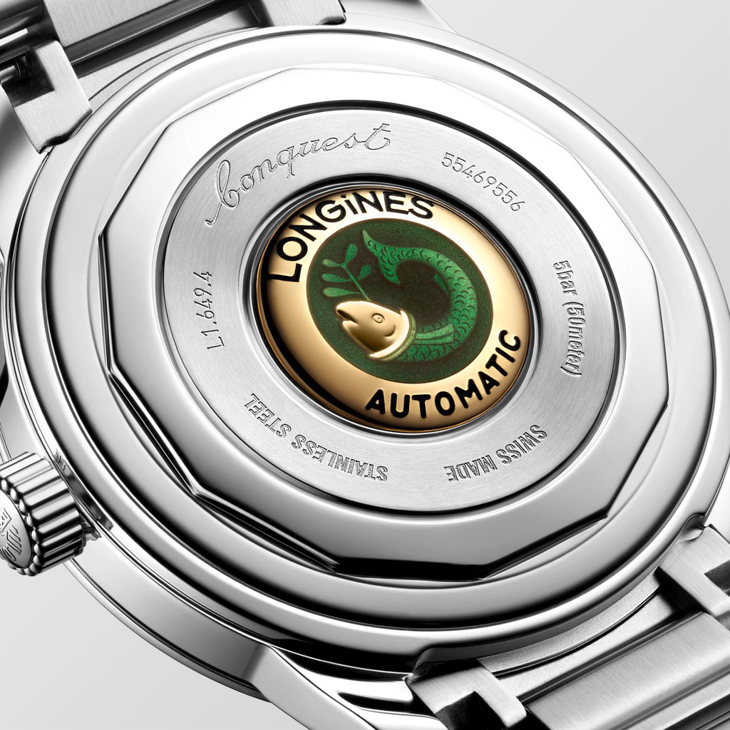 Longines Conquest Heritage 38mm Watch with Opaline Ivory Dial