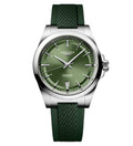 Longines Conquest 38mm Watch with Green Rubber Strap