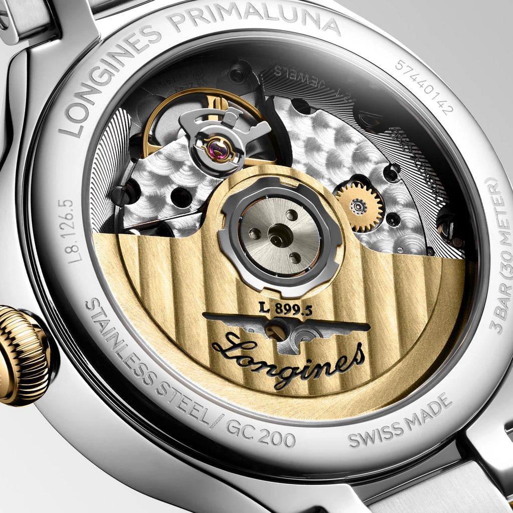 Longines PrimaLuna Moonphase 34mm Watch with Mixed Metals Bracelet