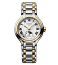 Longines PrimaLuna Moonphase 34mm Watch with Mixed Metals Bracelet