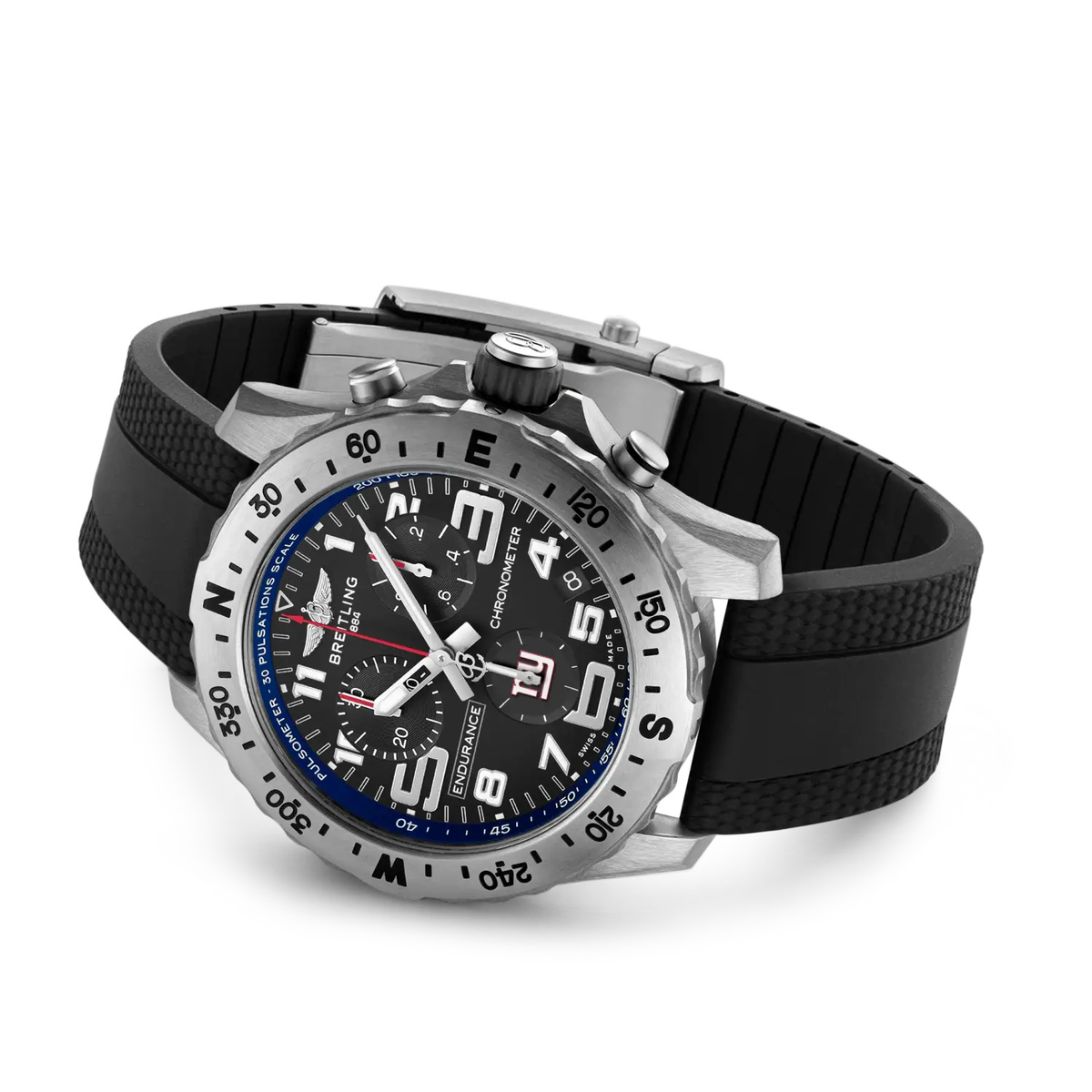 Breitling Professional Endurance Pro 44 NFL New York Giants Edition with Rubber Strap