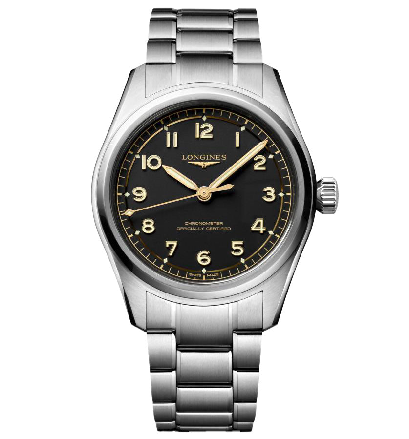 Longines Spirit Pilot 39mm Watch with Stainless Steel Bracelet