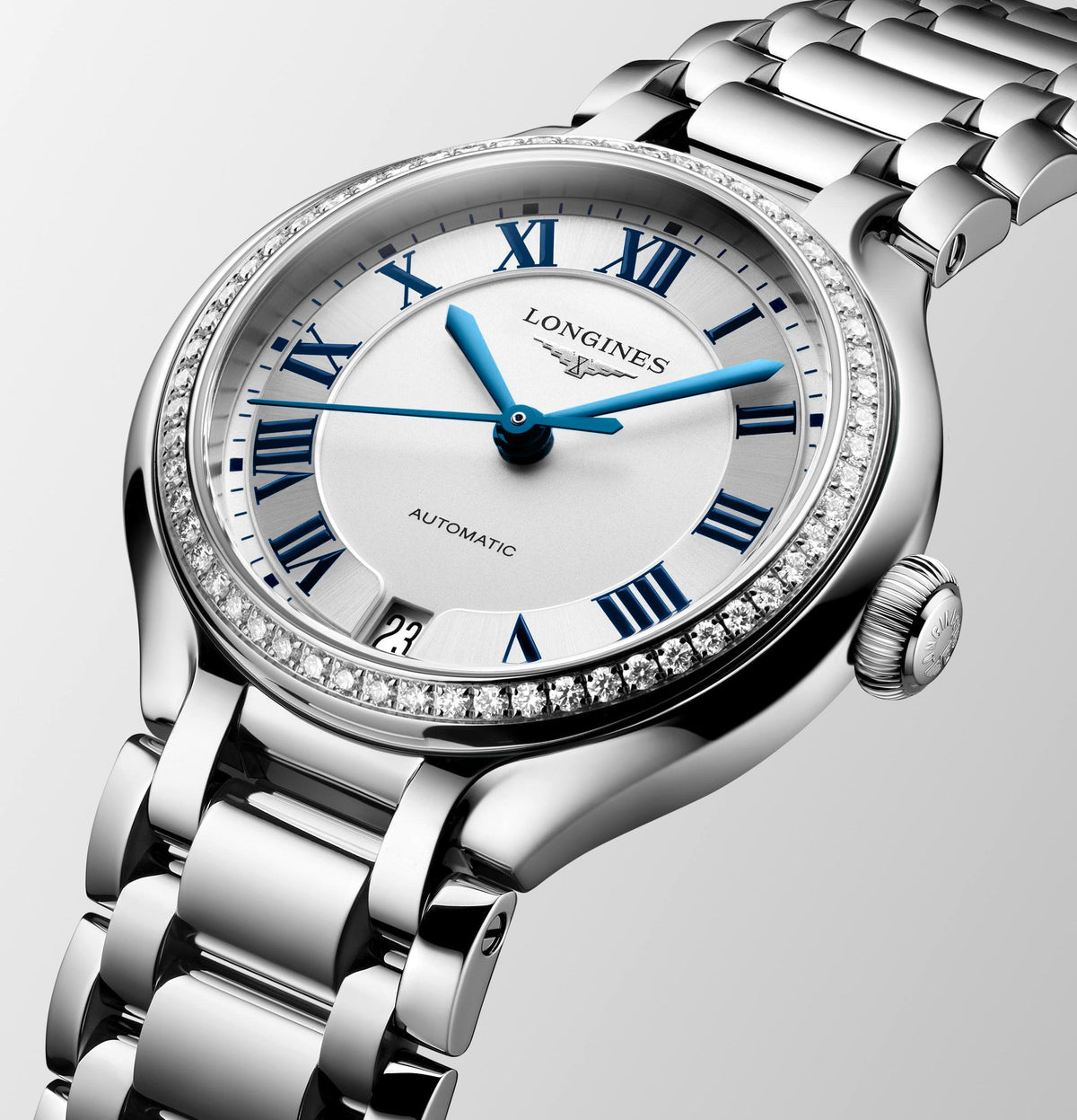 Longines PrimaLuna 34mm Watch with Diamonds