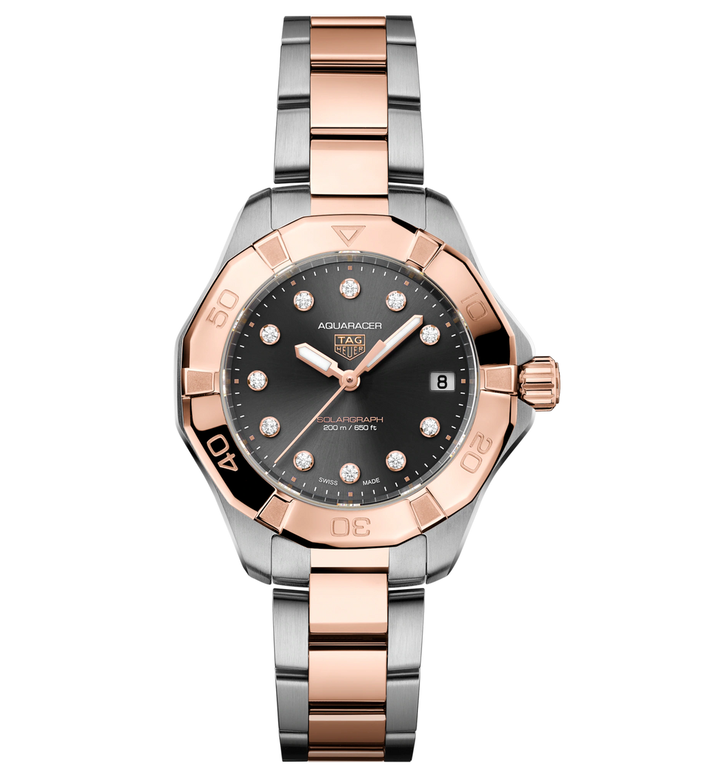 TAG Heuer Aquaracer Professional 200 Solargraph Watch with Diamond Dial