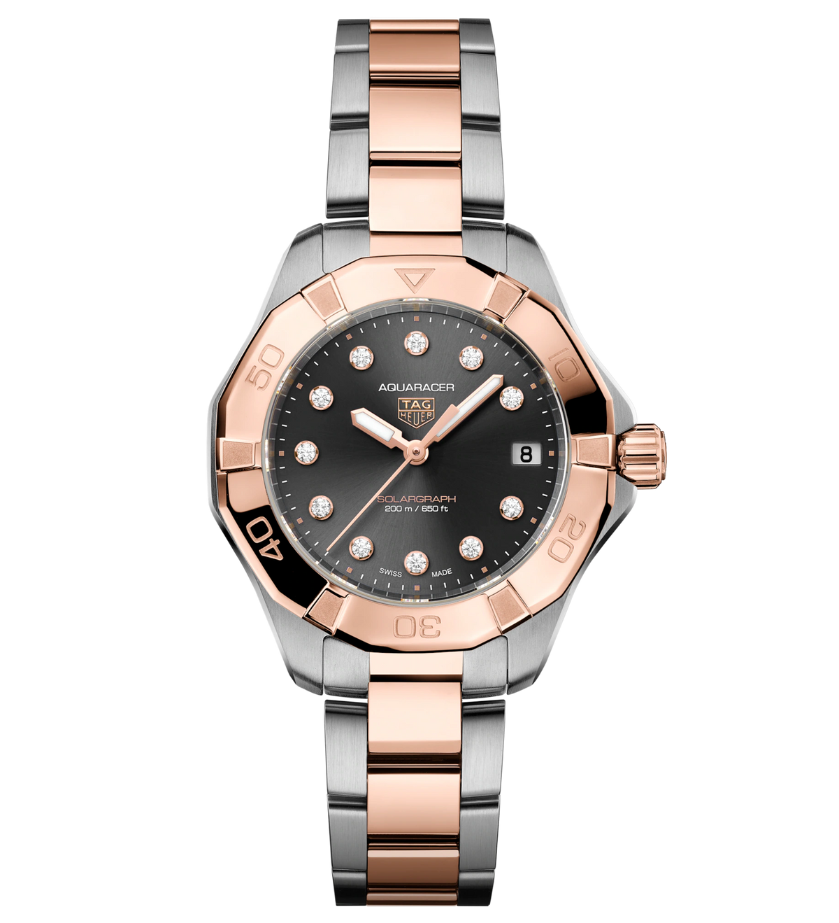 TAG Heuer Aquaracer Professional 200 Solargraph Watch with Diamond Dial