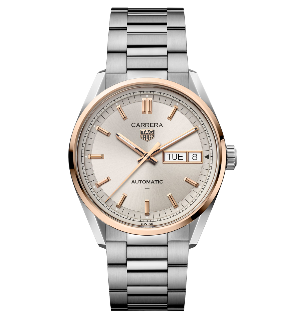 TAG Heuer Carrera Day-Date Watch with Beige Dial
