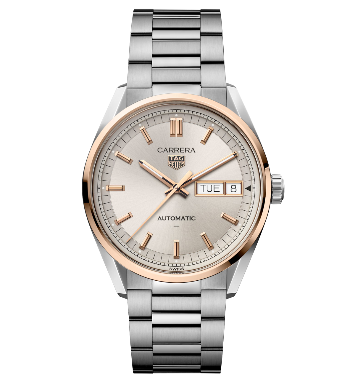 TAG Heuer Carrera Day-Date Watch with Beige Dial