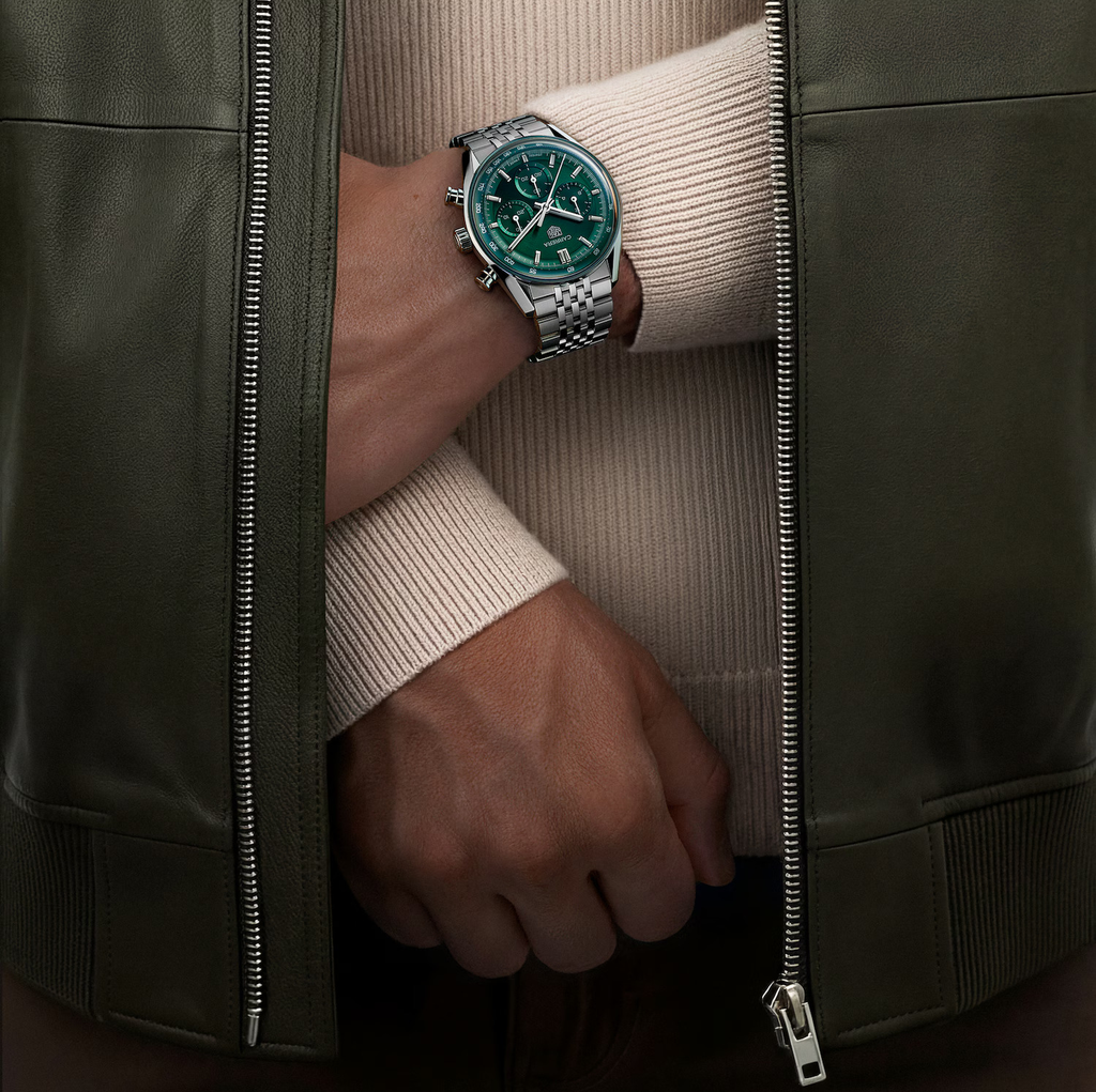 TAG Heuer Carrera Chronograph Watch with Green Dial