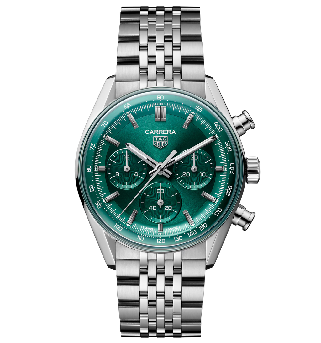 TAG Heuer Carrera Chronograph Watch with Green Dial