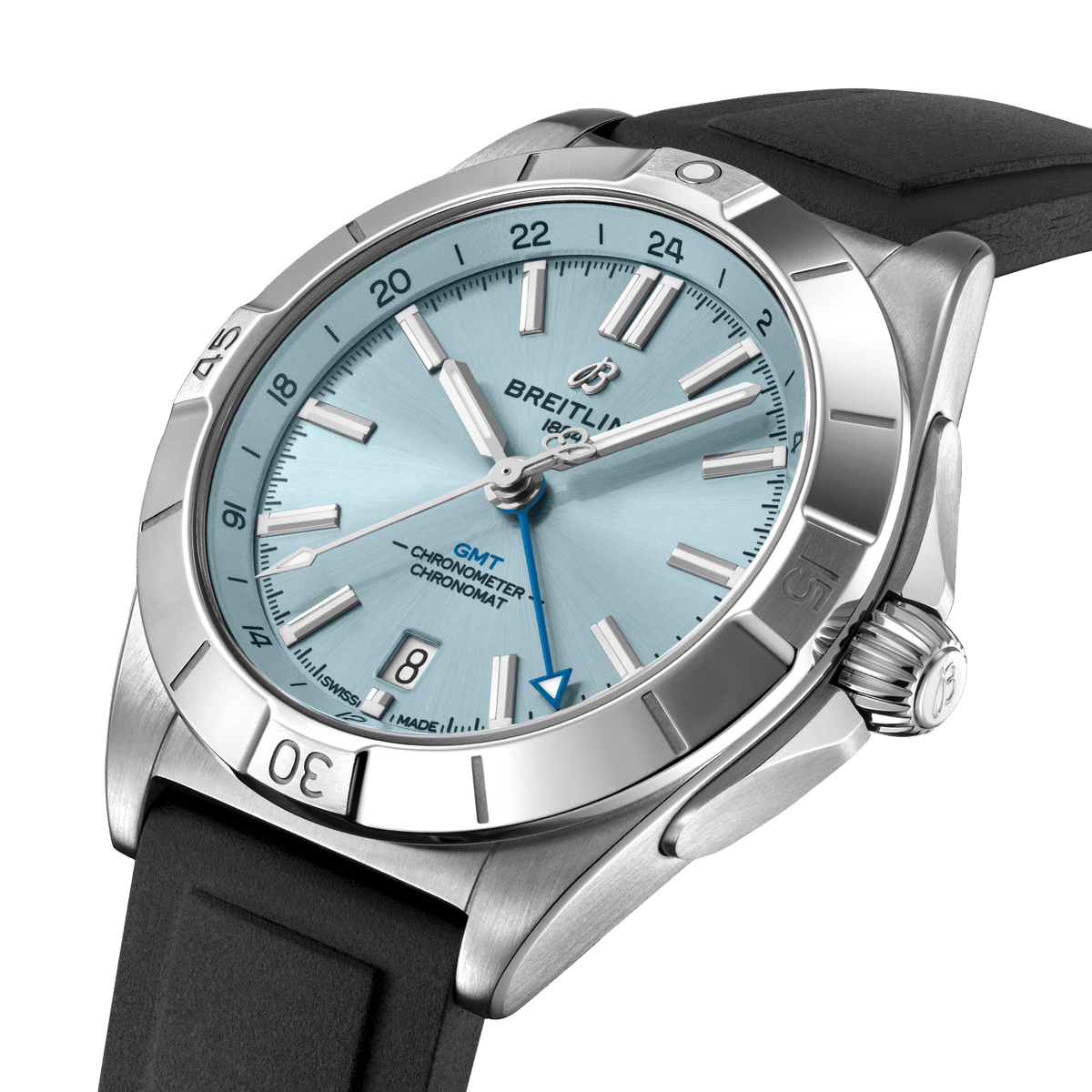 Breitling Chronomat Automatic GMT 40 Watch with Ice Blue Dial
