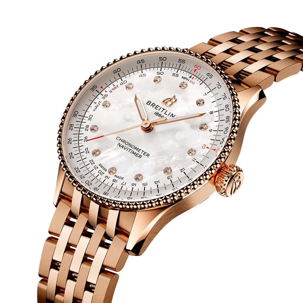 Breitling Navitimer Automatic 36 Watch with Mother of Pearl Dial
