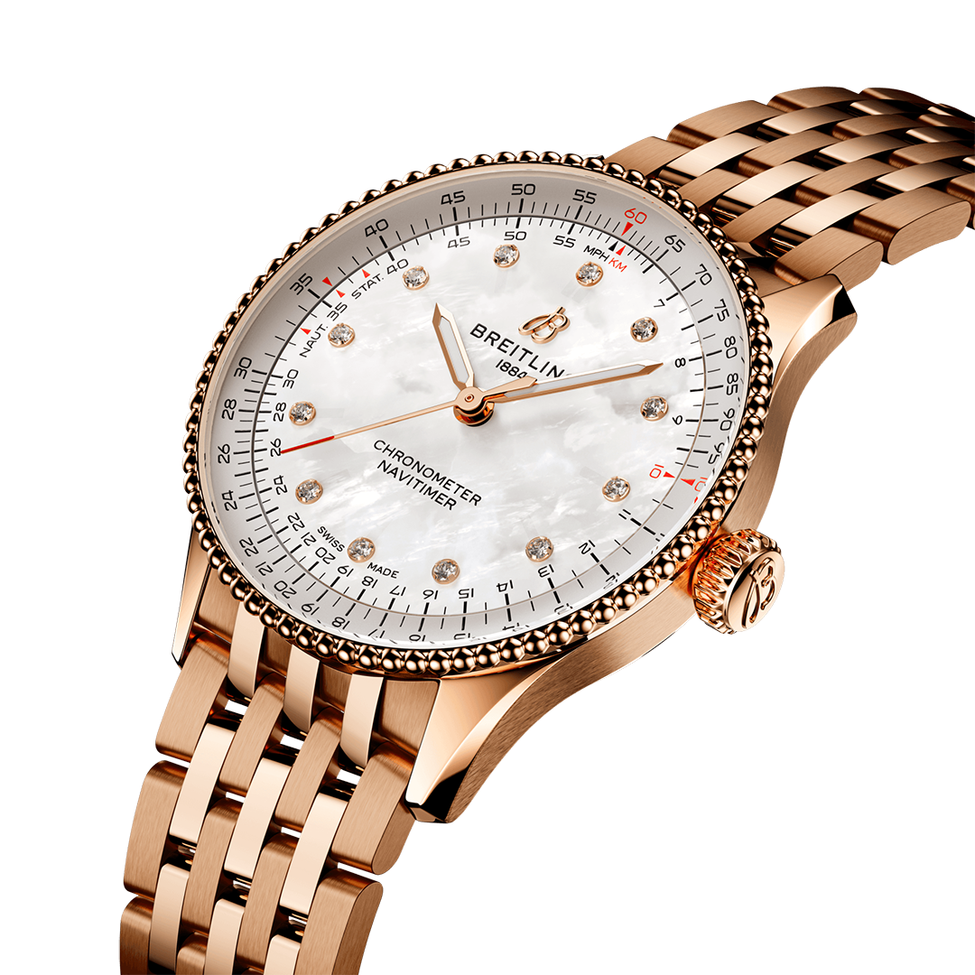 Breitling Navitimer Automatic 36 Watch with Mother of Pearl Dial